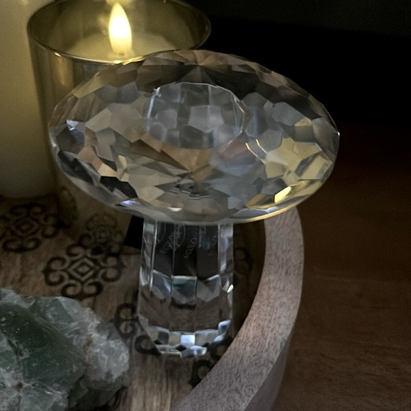 Nicole Miller Home Mushroom Crystal Glass Prism Paperweight - Picture 2 of 4